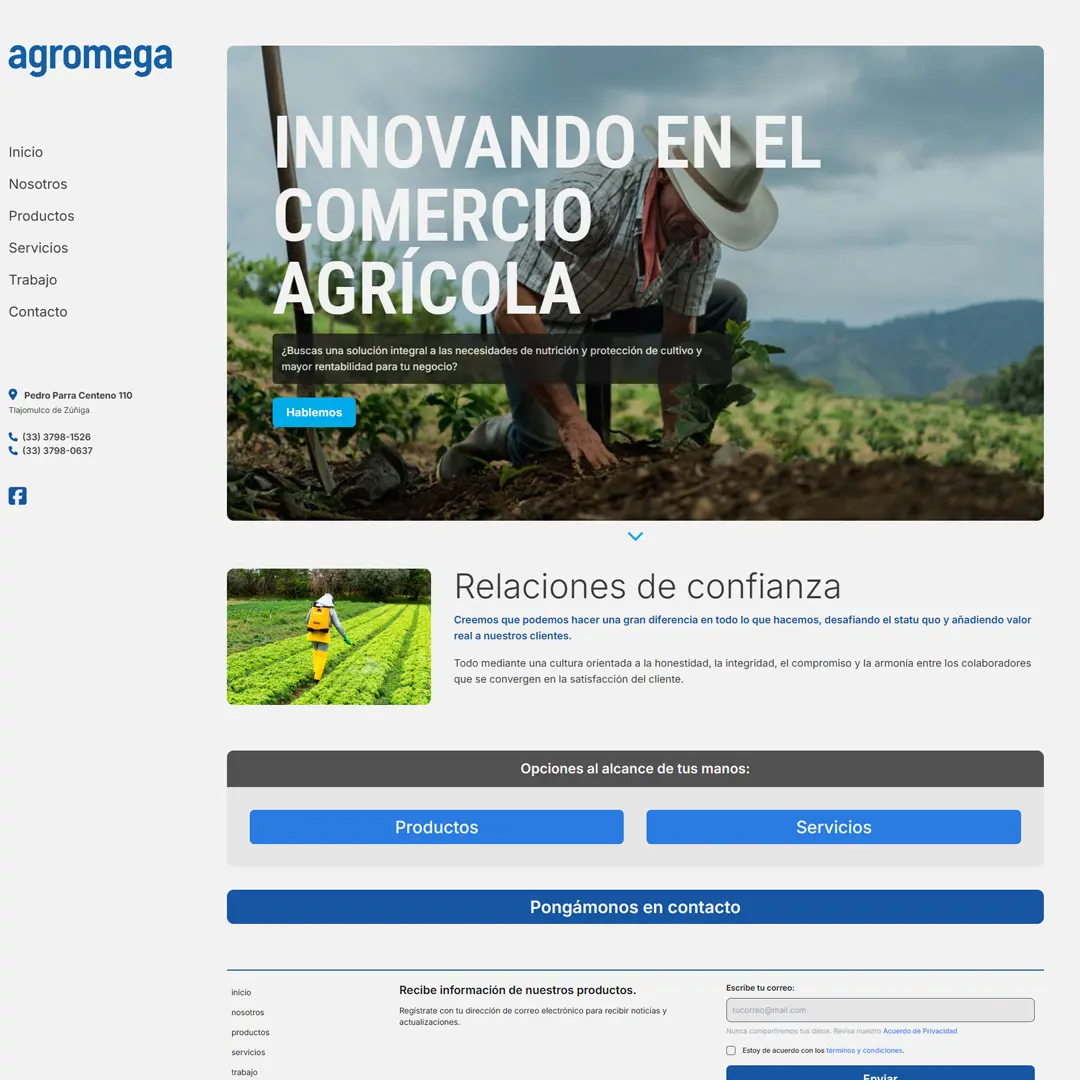 agromega website sample